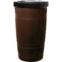 WOODCAN 265L Regenwassertank - Braun, frost- und UV-beständig - Regentonnen, 265 L Fassungsvermögen, frost- und UV-beständig für langlebige Nutzung im Garten.