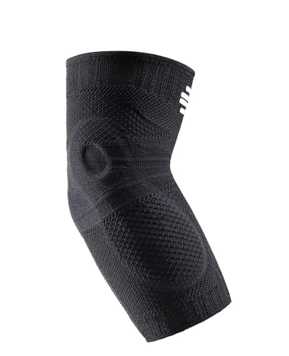 BAUERFEIND Ellenbogenbandage „Elbow Support“ für Tennisarm und Golferarm - Unisex Ellenbogenbandage in Größe M, ideal für Sportarten wie Tennis und Golf. Hochelastisches Material bietet gezielte Kompression zur Schmerzlinderung und Stabilität.
