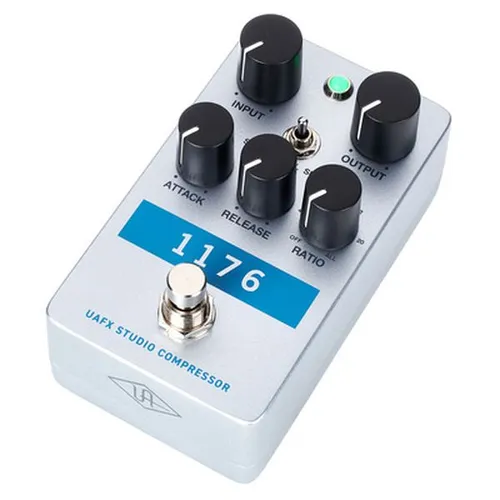 Universal Audio UAFX 1176 Studio Compressor - Effektgerät für Gitarre & Bass; Authentische UA 1176-Kompression mit Vintage-Stil Reglern und vielseitigen Kompressionsmodi für professionelle Klanggestaltung.