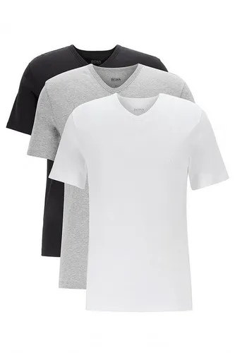 BOSS Herren T-Shirt Vn 3p Co -999 Mix, S EU - T-Shirts für Herren, Regular Fit mit V-Ausschnitt, ideal für lässige Outfits und bequemes Tragen.