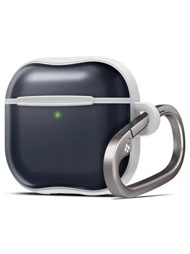 Spigen Classic C1 Graphite für AirPods 4 - Hochwertige Gehäuseabdeckung aus Polycarbonat und TPU, idealer Schutz für Apple AirPods 4 mit Active Noise Cancellation, stylisches Graphite-Design.