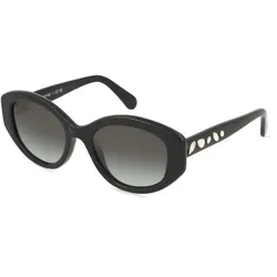 Swarovski SK6005 Damen-Sonnenbrille Vollrand Mehreckig Acetat-Gestell, schwarz