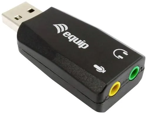Equip USB-Soundadapter für Headsets – Externe Soundkarte - Praktischer USB-Soundadapter als zusätzliche Soundkarte für Headsets. Ideal für klaren Sound und einfache Nutzung, perfekt für Homeoffice und Gaming.