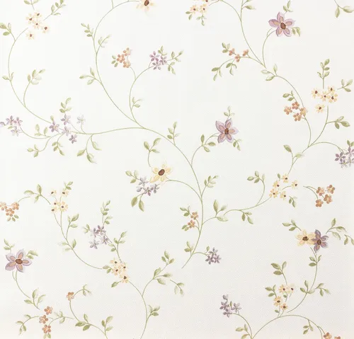 Landhaus Tapete Pastel A.S. 93770-1 Blumenranke violett grün weiß (2,02€/1qm)