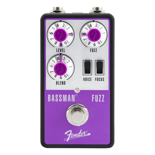 Fender Bassman Fuzz - Effektpedal für Bässe - Ersatz- & Kleinteile für Bässe, bietet vielseitige Fuzz-Sounds mit drei Klangfarben und blendbarem cleanem Signal für individuellen Bass-Sound.