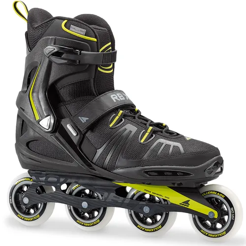 ROLLERBLADE RB XL Inline Skate 2026 black/lime - Größe 48,5 - Der ROLLERBLADE RB XL Inline Skate 2026 in Schwarz/Lime ist ideal für größere Schuhgrößen. Mit verstärktem Schuh für optimalen Halt, komfortablem Innenfutter und stabiler Aluminium-Schiene bietet er Sicherheit und hohen Komfort beim Skaten.