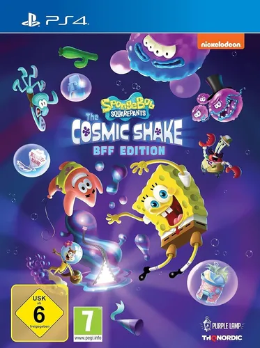 SpongeBob SchwammKopf: The Cosmic Shake BFF Edition - PlayStation 4 - Games - Enthält exklusive Sammlerstücke wie die 25cm Cosmic Victory Statue und 50cm Inflatable Patrick, sowie ein aufregendes Plattform-Abenteuer in 7 Wunschwelten mit über 30 Kostümen.