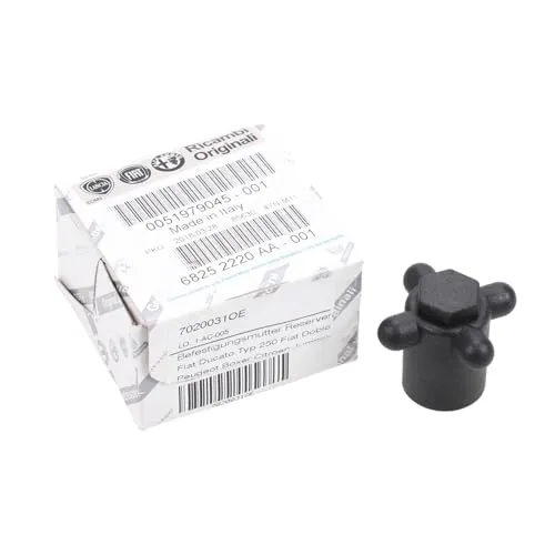 Fiat Original Reserveradrückhaltemutter 51979045 - Schwarz, Edelstahl, Sechskant, 1.5mm UNC, Teilgewinde, Klasse 2B, 1 Stück