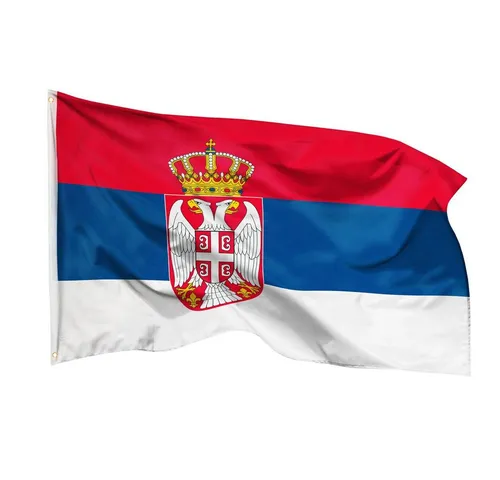 PHENO FLAGS Flagge Serbien 90 x 150 cm - Hissflagge für Fahnenmast - Hochwertige serbische Nationalflagge in der Größe 90 x 150 cm. Ideal für Fußballfans und Sportveranstaltungen. Waschbar bei 30 Grad für einfache Pflege.