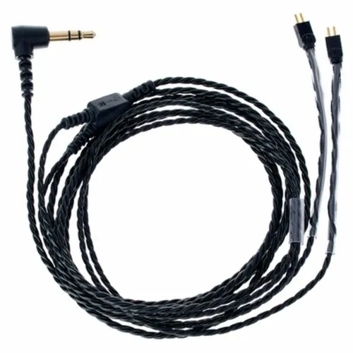 Hörluchs Premium Kabel Schwarz - Reißfest und Flexibel - HiFi-Kabel für In-Ear Hörer, passend für HL1, HL4, HL5 & HL7, mit Biegeelement für mehr Flexibilität und einem 3,5 mm Klinkenstecker, Länge: 1,6 Meter.