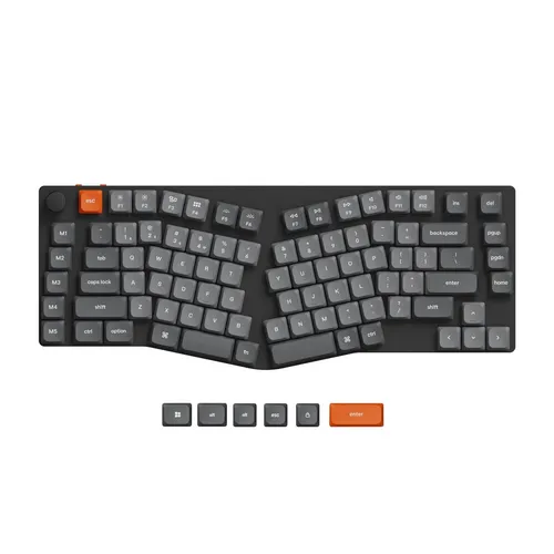 Keychron K15 Max Kabellose Mechanische Tastatur - RGB, Hot-Swap, Gateron Red - Ultradünne kabellose Tastatur im 75%-Alice-Layout. Mit RGB-Hintergrundbeleuchtung und Hot-Swap-fähigen Schaltern bietet sie maximale Anpassbarkeit und Komfort für produktives Arbeiten und Gaming.