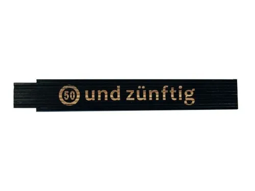 Zollstock 50 und zünftig 2 m schwarz  Zollstock
