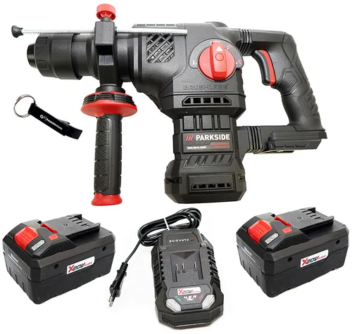 PARKSIDE PERFORMANCE® Akku-Bohrhammer 20V PKHAP 2058 A1 - Bohrhämmer für kraftvolle Bearbeitung von Beton, Stein, Metall oder Holz. Mit bürstenlosem Motor für hohe Lebensdauer und Smart-Akku-Technologie für individuelle Leistungsanpassung.