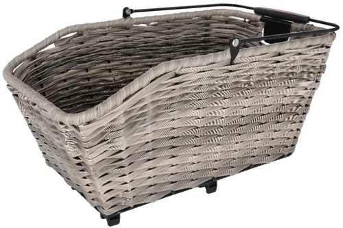 KLICKfix Structura GT Hinterradkorb - Korbklip schilf grau - Fahrradtaschen mit praktischem Korbklip für einfache Montage und stilvolles Design in schilf grau.