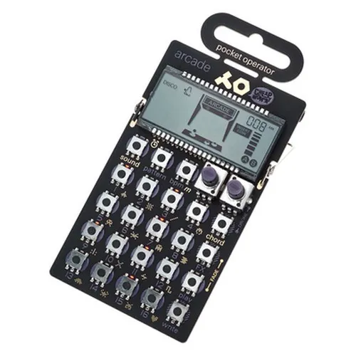 Teenage Engineering x Cheap Monday Pocket Operator PO-20 Arcade - Schwarz/Purpur - Synthesizer & Soundmodule, tragbarer Sequencer mit einzigartigen Klängen für kreative Musikproduktion.