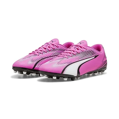 PUMA Herren Ultra Play MG Soccer Shoe, Poison Pink White Black, 46 EU - Fußballschuhe mit leichtem PU-Obermaterial und TPU-Speedplate für optimale Beschleunigung und Kontrolle auf dem Spielfeld.
