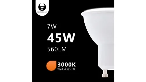 Żarówka LED GU10 7W 230V 3000K 560lm Forever Light RTV003440 TELFO 5900495832627