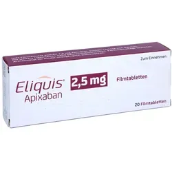 Eliquis 2,5 mg Filmtabletten 20 St