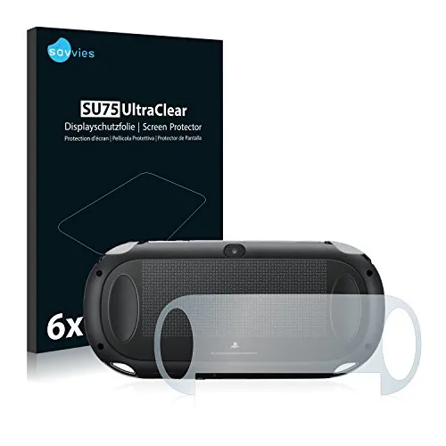 Savvies 6 Stück Schutzfolie für Sony Playstation PCH-1000-Serie PS Vita Touchpad (Rückseite) Displayschutz-Folie Ultra-Transparent