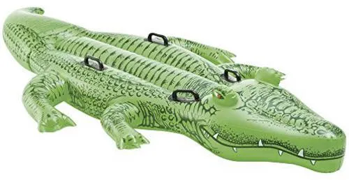 Intex Schwimmtier "Giant Gator" für Kinder ab 3 Jahren - Badevergnügen mit dem Intex Schwimmtier "Giant Gator"! Mit 4 Haltegriffen und 2 Luftkammern für Stabilität. Ideal für unbeschwerten Wasserspaß im Sommer.