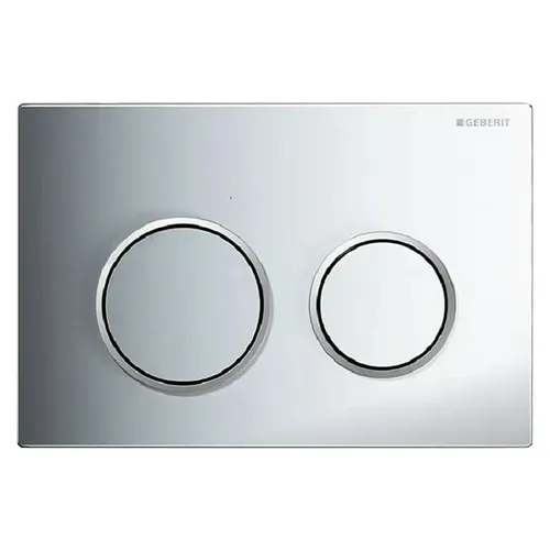 Geberit Omega20 Betätigungsplatte für 2-Mengen-Spülung - Sanitärinstallation mit schallgedämmten Drückerstangen und werkzeugloser Schnelleinstellung für eine einfache und effiziente Nutzung.