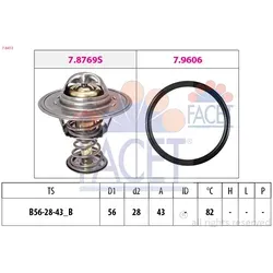 Thermostat Kühlmittel Facet 7.8413 - OE-Ersatz für Hyundai Kia - Hochwertiger Thermostat für Kühlmittel von FACET, mit Dichtung und geprüfter Qualität. Ideal für zuverlässige Temperaturregelung in Ihrem Fahrzeug.