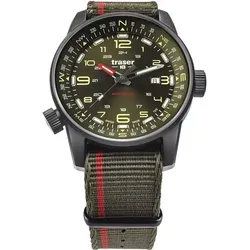 Traser H3 Tactical Adventure P68 Pathfinder Solar - 46mm Schwarz - Herrenuhren mit Solar-Technologie, langlebig und ideal für Abenteuerliebhaber, ausgestattet mit einem strapazierfähigen Natoband.