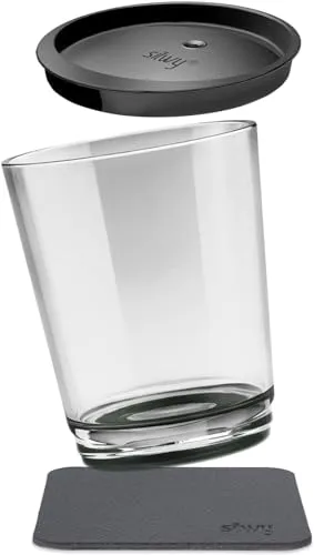 silwy® Magnet-Trinkbecher in der Farbe The Classic inkl. einem auslaufsicherem Deckel und einem Metall-Nano-Gel-Pad für standsicheres Platzierung und Transportieren - perfekt für Camping und Boating
