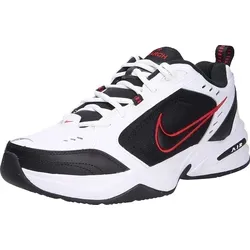 Nike Herren Air Monarch IV Fitnessschuhe - Weiß/Schwarz/Rot, 41 EU - Herren-Sneaker mit strapazierfähigem Leder und leichter Schaumstoff-Dämpfung für optimalen Tragekomfort bei jedem Schritt.