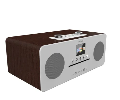 DENVER ELECTRONICS Musiksystem MIR-260 - DAB+ & Internetradio Musiksystem in edlem darkwood Design, Bluetooth-Konnektivität und 10 W RMS-Leistung für besten Klang. Ideal für Musikliebhaber!