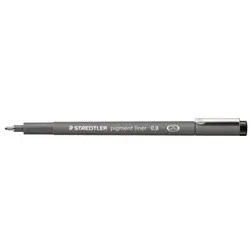 Staedtler Fineliner Pigment Liner 10er Set - 0.8mm Schwarz - Utensilien zum Schreiben und Zeichnen, mit lichtbeständiger Pigmenttinte für präzise und langlebige Linien.