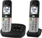 Panasonic KX-TGU432EXB digitales schnurloses Telefon - Festnetztelefon mit Anrufbeantworter, extra laut und hörgerätekompatibel, ideal für Senioren und Schwerhörige.