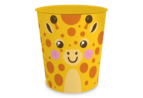 itenga Papierkorb itenga Papierkorb Tiermotiv - GIRAFFE - Kawaii Design - ca 11 Liter