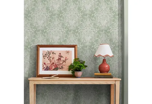 Laura Ashley Vliestapete Maddox, Floral, Grün, 52x1000 cm - Klassische Vliestapete mit zeitlosem floralen Design, ideal für stilvolle Wandgestaltungen. Verleihen Sie Ihrem Raum natürlichen Glamour.