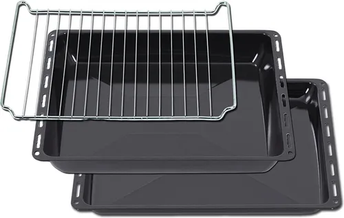 Backblech Backrost Set 445x375mm für Whirlpool Ignis Indesit - Backofen- & Herdzubehör: Emailliertes Set für optimale Hitzeverteilung und einfache Reinigung, passend für zahlreiche Whirlpool und Indesit Modelle.
