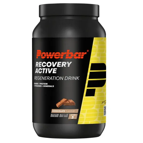 Powerbar Recovery Active Chocolate 1210g - Regenerations Whey Drink - Energie-Getränke mit 10 g Protein pro Portion, unterstützt Muskelaufbau und Immunsystem. Enthält Magnesium zur Müdigkeitsreduktion und 8 Vitamine für optimale Regeneration.