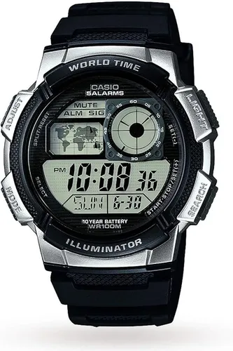 Casio Herren Quartz Armbanduhr AE-1000W-1A2VEF - Armbanduhren für Herren mit 43mm Gehäuse, LCD-Zifferblatt und strapazierfähigem Gummiarmband, ideal für den täglichen Gebrauch und sportliche Aktivitäten.