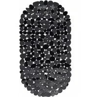 Relaxdays Badewannenmatte PVC Schwarz Steinoptik Rutschfest 68 cm x 36 cm x 0,5 cm 0,49 kg