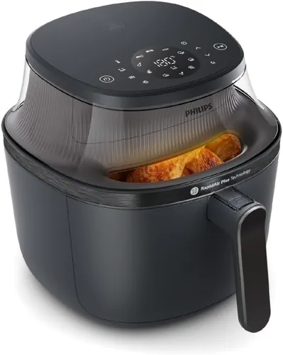 Philips Airfryer 3000 Series - Heißluftfritteuse mit 7.2L und Sichtfenster - Vielseitige Heißluftfritteuse mit 16 Garmethoden und 7.2L Fassungsvermögen. Genießen Sie knusprige Ergebnisse und behalten Sie dank Sichtfenster den Garvorgang im Blick. Ideal für gesunde Mahlzeiten.