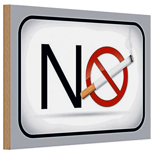 Holzschild Verbot 30x20cm No smoking Rauchverbot Dekoration