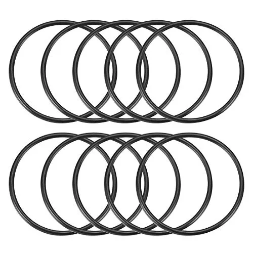 sourcing map 10 Stück O Ringe 58mm x 52mm x 3mm Dichtungsringe Rund Gummi Dichtung O Ring Seals NBR Unterlegscheibe für Wasserhahn Spülventile Waschbecken Duschablauf Hydraulik Rohrschlauch