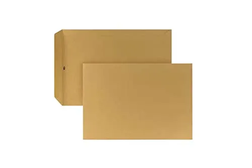 POSTHORN Versandtasche C4 (250 Stück), nassklebende Versandtaschen ohne Fenster, braune Versandtaschen für die tägliche Korrespondenz, Geschäftspost und Co., 324 x 229 x1mm, 110g/m²