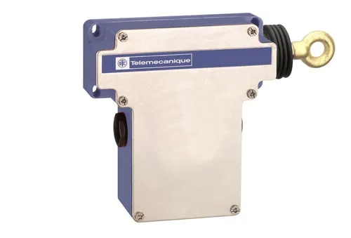 Telemechanique Sensors Seilzug-Notschalter XY2CE3A010 - Sicherheit für Ihre Anlage - Steckverbinder Zubehör, IP66 Schutzart für optimale Sicherheit, max. Zugschnurlänge von 50 m, ideal für Notfallabschaltungen in Industrieanwendungen.