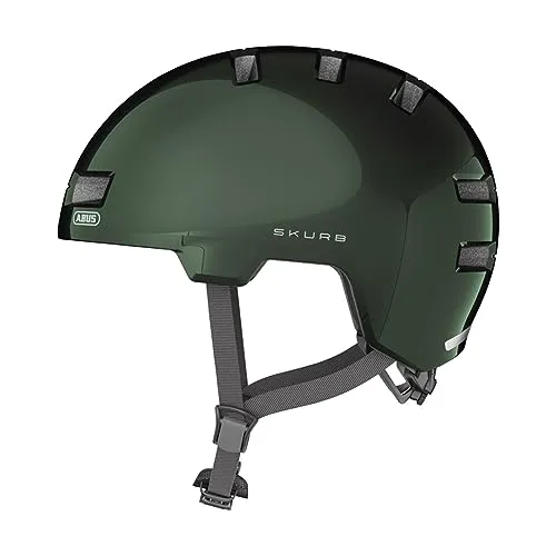 ABUS Stadthelm Skurb - Robuster Fahrradhelm für Alltag und Sport - Fahrradhelme: Stylischer und sicherer Helm mit belüftetem Design, ideal für Radfahrer, Skater und BMX-Fahrer. Anpassbar für optimalen Tragekomfort, auch für Zopf-Träger geeignet.