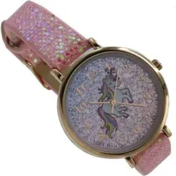 Kinderuhr Unicorn Einhorn Pink mit Glitzerarmband - Damenuhren - Wunderschöne Quarzuhr für Kinder ab 7 Jahren mit funkelndem Glitzerarmband und einem bezaubernden Einhorn-Design, das Mädchenherzen höher schlagen lässt!