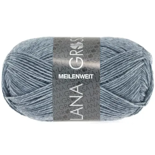 LANA GROSSA Meilenweit 50g | Sockenklassiker, waschmaschinenfest | Handstrickgarn aus 80% Schurwolle & 20% Polyamid | 50g Wolle zum Stricken & Häkeln | 210m Garn FB1302