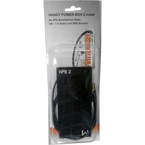 Wittenberg Antennen Empfangsverstärker Handy Power Box 2 SMA-Buchse - Mobiler Empfangsverstärker für Handys, sorgt für besseren Empfang und enthält 1 Meter RG174-Kabel für einfache Installation.