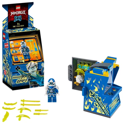 Lego 71715 Ninjago Avatar Jay - Arcade Kapsel - Bauklötze & Bausteine, enthält exklusive Minifigur Avatar Jay für kreativen Spielspaß und Nachstellung von NINJAGO Szenen. Ideal für Kinder ab 7 Jahren.