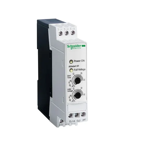 Schneider Electric ATS01 Sanftanlasser 3A - Motorstarter für Asynchronmotoren, ideal für einfache Maschinen mit Softstart-Funktion, sorgt für sanften Anlauf und schützt vor Überlastung.