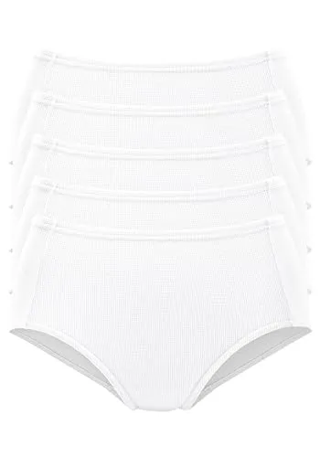 PETITE FLEUR Damen Taillenslip im Multipack - Komfort und Qualität - 5er-Pack Taillenslips aus hochelastischem Pikee für optimalen Sitz. Bequem mit flachen Einfassungen und hohem Baumwollanteil für ein angenehmes Tragegefühl.
